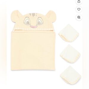 NEW Disney Lion King Baby Hooded Towel & 3 Washcloths • Layette Set